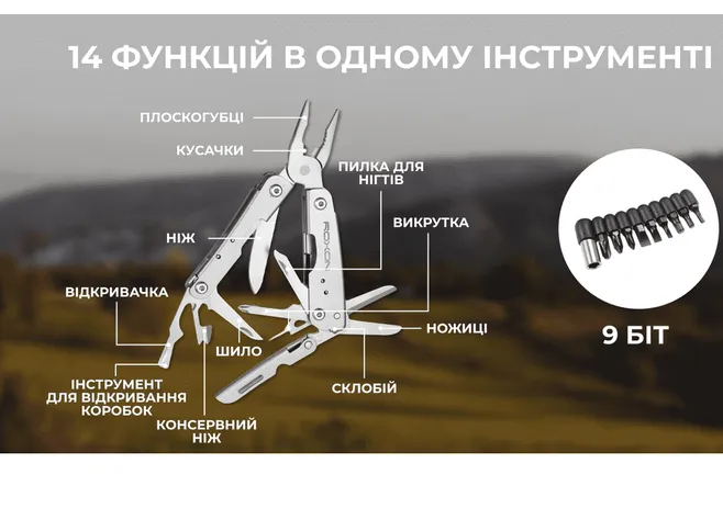 Мультитул Roxon M2 зі змінними бітами, сірий Фото 2